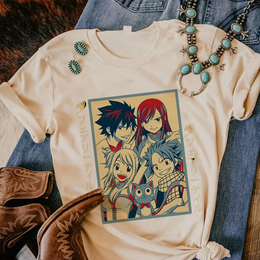 

Fairy Tail t-shirts women harajuku comic Y2K tshirt female anime 2000s clothes