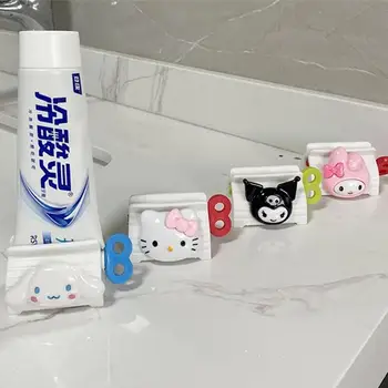 산리오 헬로 키티 치약 압착기, 귀여운 만화 마이 멜로디 푸셔 클램프, 치약 클립, 욕실 소녀 및 어린이 명절 선물