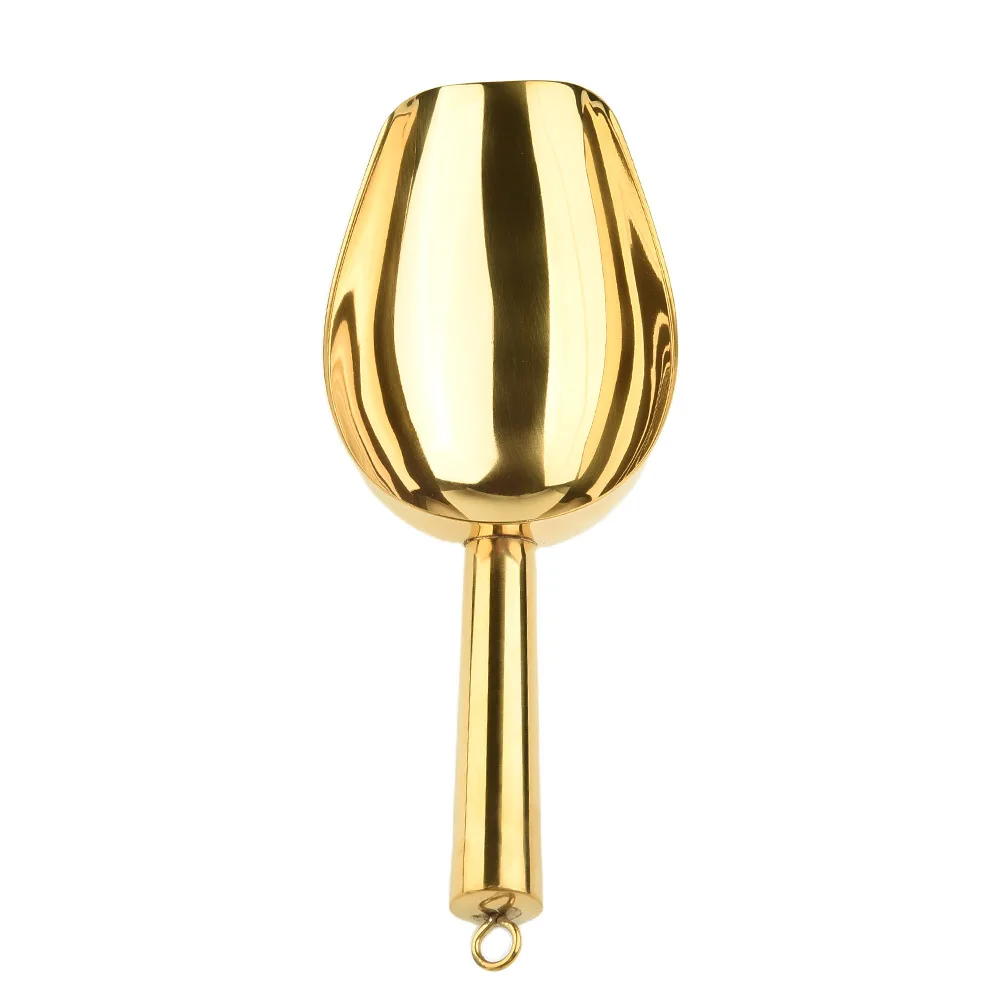 1&times; Shovel Candy Ice Cube Silver/Gold Flour Colorful Spoon Stainless Steel Scoops et Tool Kitchen Accessories