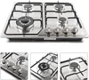 Burners Cooktop Built-In Stoves,Stainless Steel Natural Gas/LPG Gas Hob Conversion Kit,Stainless Steel Surface and Cast Iron Gra 4