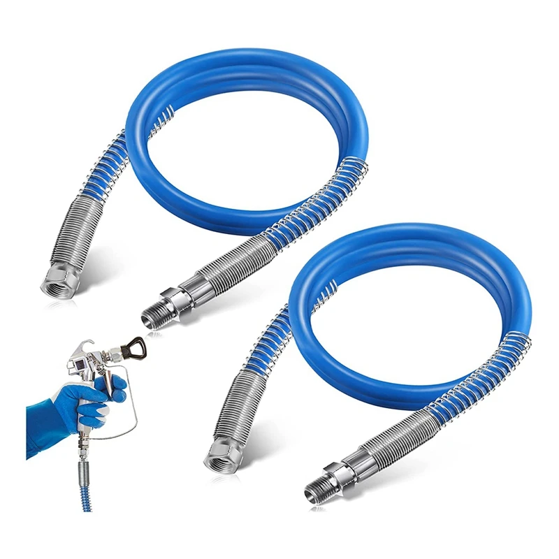 

4Ft Airless Paint Spray Extension Hose,3/16Inch Pressure Paint Spray Whip Hose,3000PSI Extended Wall Painting Tube