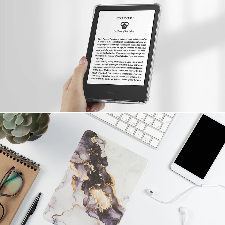 Custodia Morida TPU Trasparente Per Kindle Paperwhite 12° Generazione (2024) – Anti-Graffio E Anti-Urto, Vestibilità Perfetta