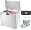 Chest Freezer, 10 Cu.ft Compact Deep Freezer, Free Standing Top Open Door Compact Freezers with 2 Removable Baskets & Adjustable 1