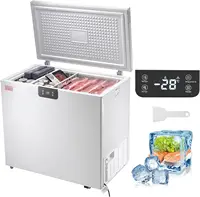 Chest Freezer, 10 Cu.ft Compact Deep Freezer, Free Standing Top Open Door Compact Freezers with 2 Removable Baskets & Adjustable 1