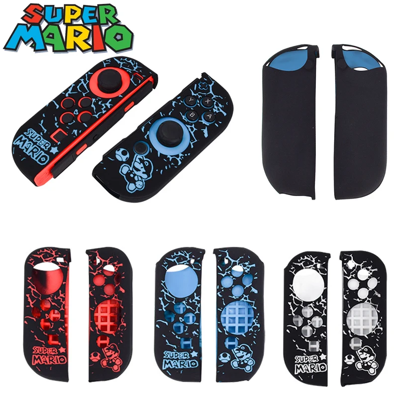 Custodia Di Ricambio Per Anime Super Mario Bros Joy-Con Shell Per Switch Ns Console Cartoon Silicagel Joycon Controller Shell