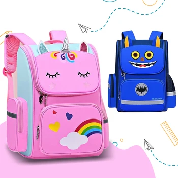 School Backpack for Girls Cartoon Boys Backpack for Kids Children Elementary School Students Bag for Ages 6-12 1