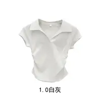Coton été Sexy femmes t-shirt maigre mince basique solide haut court à manches courtes Polo t-shirt haut décontracté t-shirt pour les femmes 4