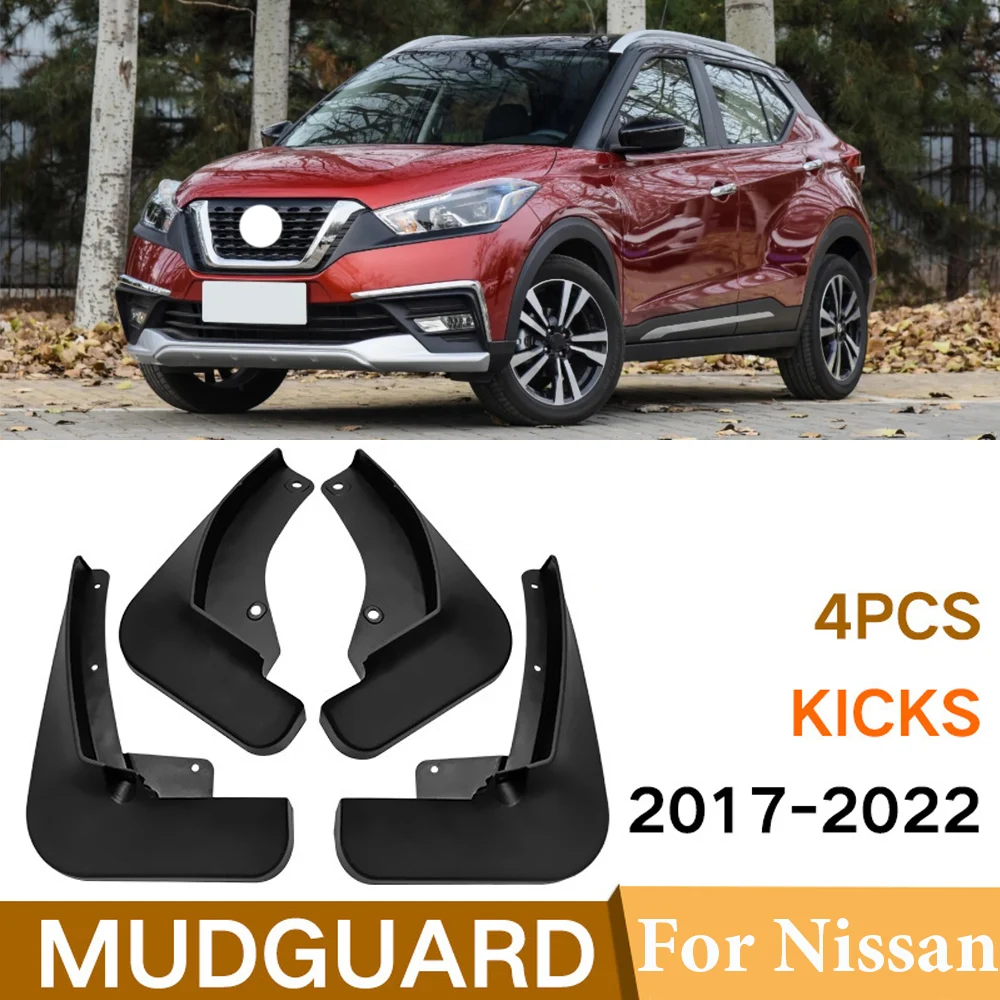 New upgrade for Nissan Kicks 2017-2022 Front Rear Car Mudflap Fender Mud Flaps Guard Splash Flap Mudguards Car Accessories