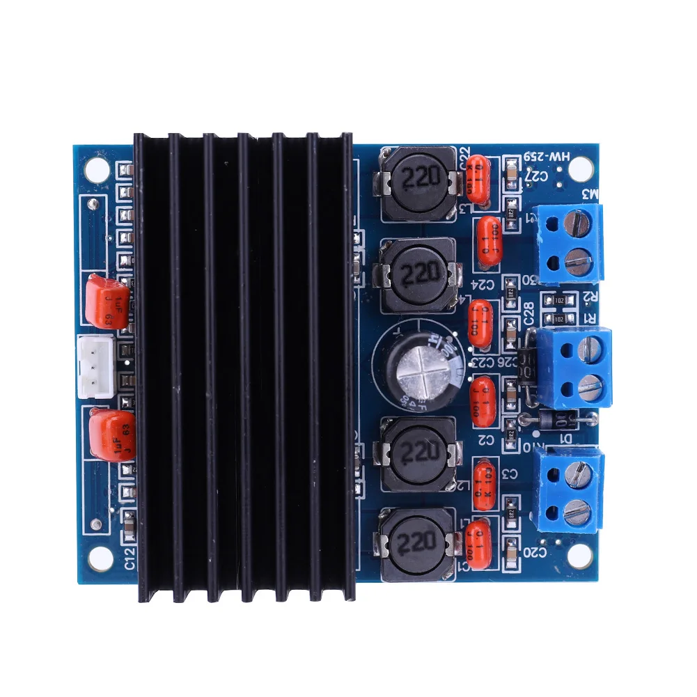 TDA7492 디지털 앰프 보드 고출력 2x50W 오디오 수신기 앰프 보드 모듈 부품 DC12-24V 음악 앰프 모듈