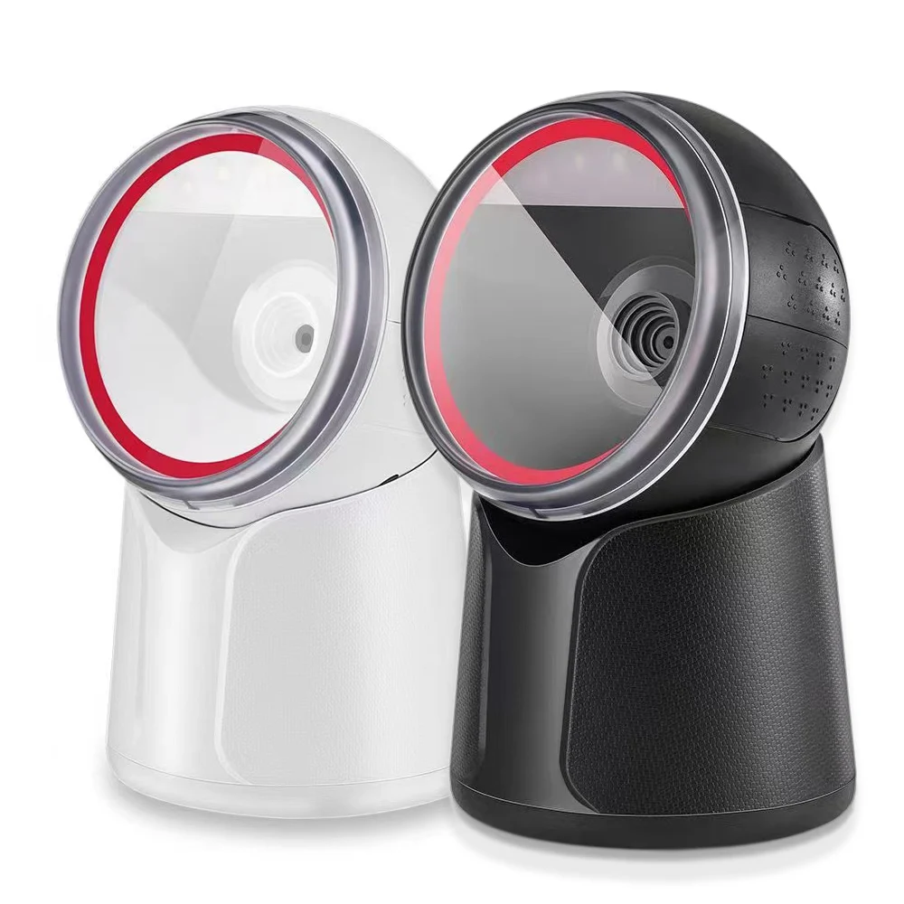 Desktop Barcode Scanner Omnidirectional Hands-Free Wired USB Barcode Reader 1D 2D QR Screen Automatic EAN DM Code Barcod Scanner