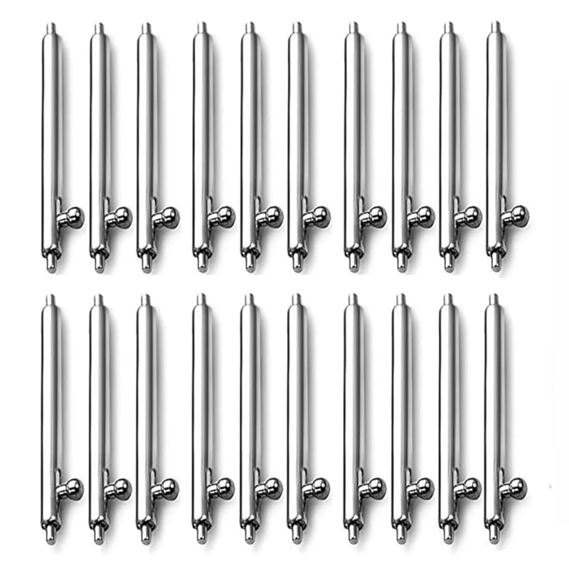 Stainless Steel Quick Release Watch Band Pins - 20 Pack, 1.5mm Diameter