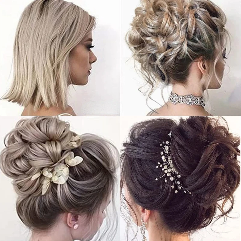 claw clip hair wavy curly hair patch suitable for women's ponytail extension synthetic fake bun