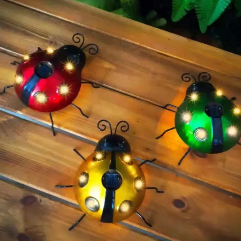 

Outdoor Ladybug Solar Lights Lanterns Solar Powered LED Solar Garden Pathway Lights Solar Powered Landscape Lights For Outdoor