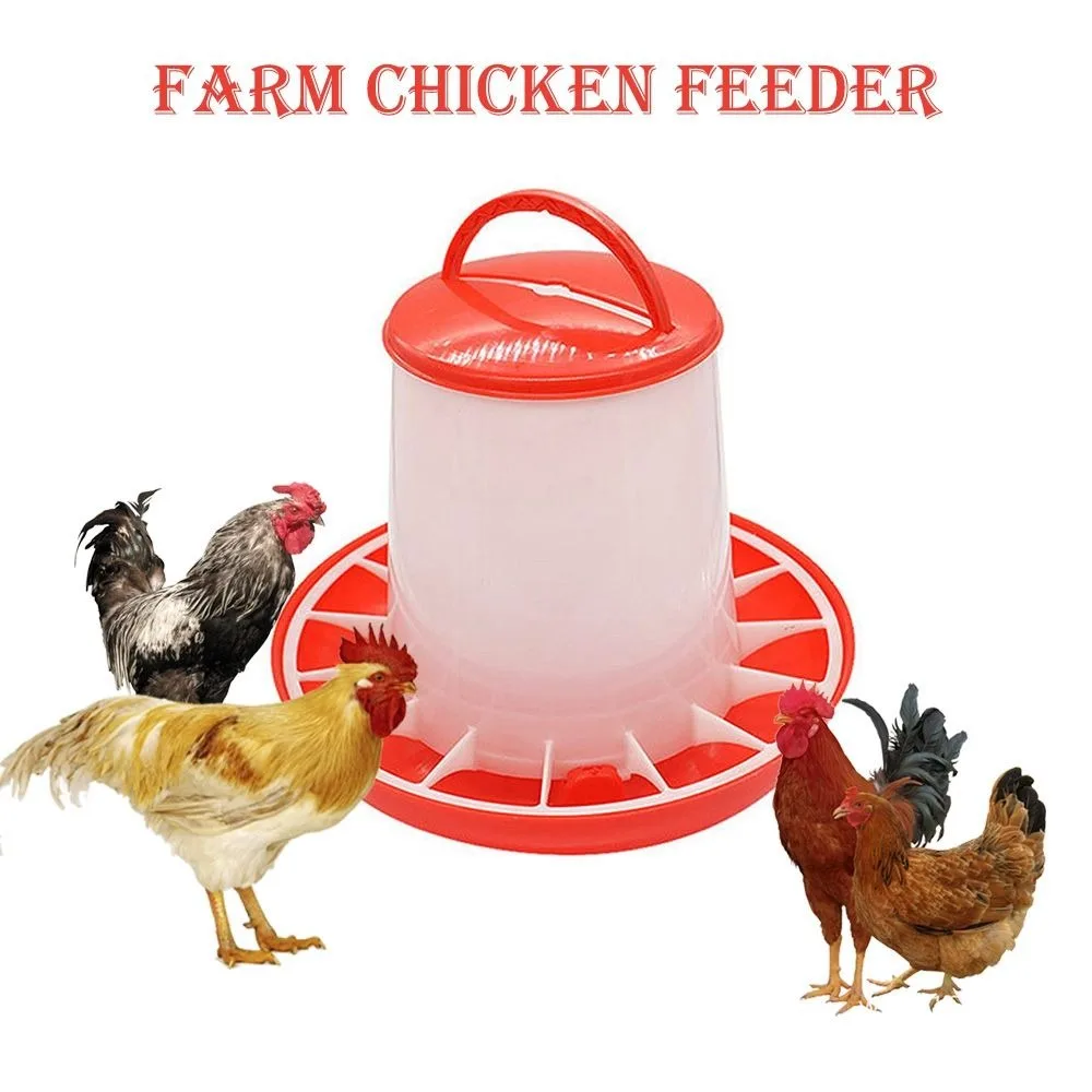 Poultry Feeders Plastic 1.5Kg Reusable Chick Hen Quail Pigeon Feeding Watering Tool Farm Animal Supplies poultry feeder