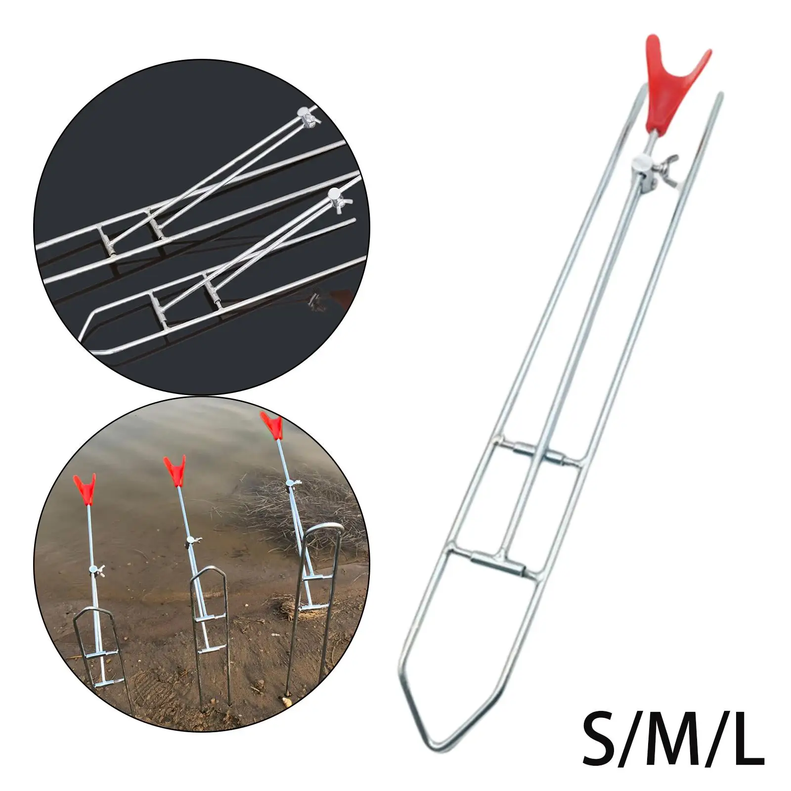 Fishing Rod Holder Adjustable Ground Insert Folding Rod Stand for Fishing