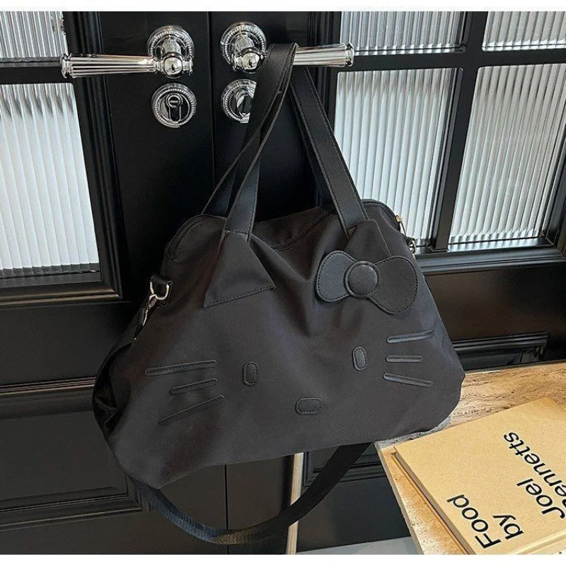 Travel Bag Sanrio large-capacity travel bag KT business trip luggage bag Hello Kitty bow casual cartoon convenient backpack