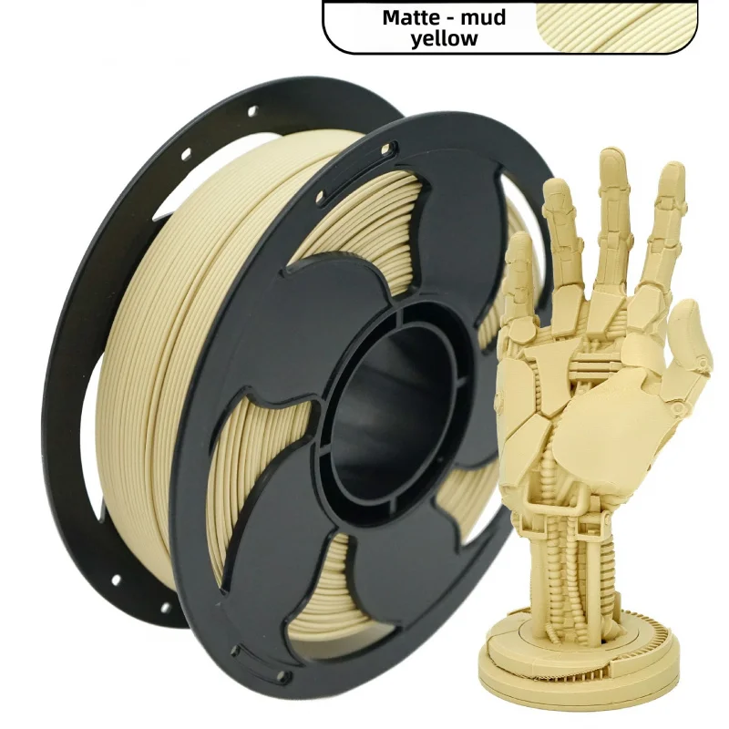 무광택 멀티 컬러 PLA 3D 프린터 필라멘트, 1.75mm, 1KG 스풀, 프리미엄 질감