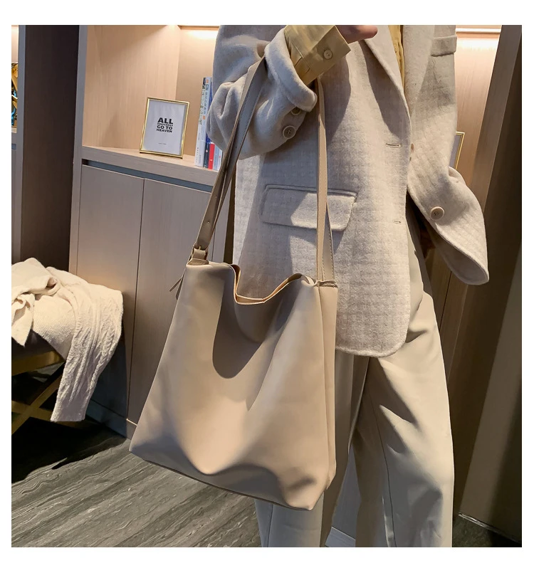 Bolsas de Compras para Mulheres Bolsas de Luxo Couro do Plutônio Moda Sólida Casual Tote Vintage Designer Grande Capacidade Ombro Bolsa Feminina 9 Online shopping