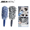 SEAMETAL Car Wheel Tire Rim Cleaning Brush Portable Plush Car Wheel Hub Brush Washing Tool Car Detailing Care Dust Removal Brush 1
