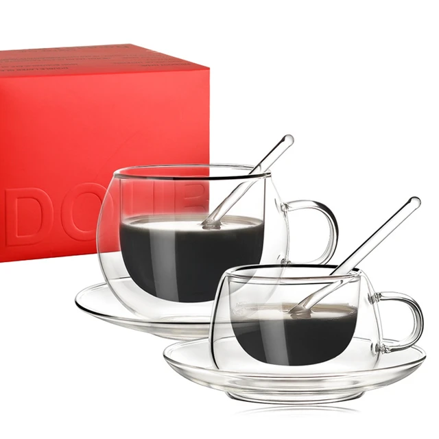 Double-Walled Glass Coffee Cup (150ml)