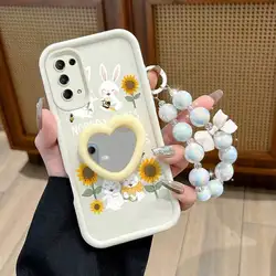 Sunflower - Themed Phone Accessory Set: Case, Lanyard, and Stand - OPPO RENO5 PRO 5G (WHITE)