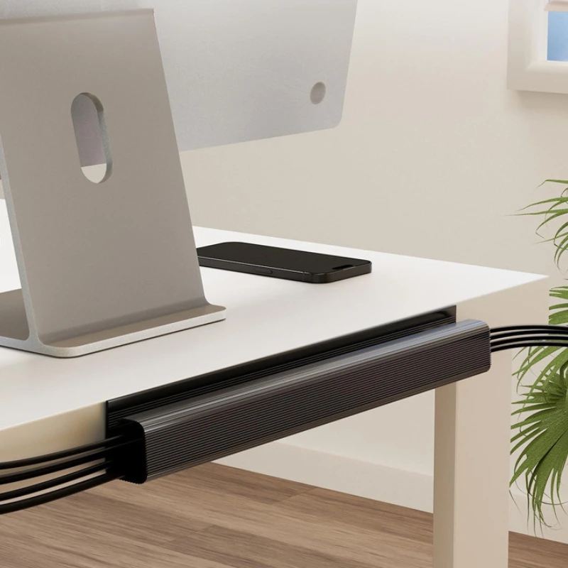 Under-Desk Cable Organizer 40cm Self-Adhesive Cable Management Cables Raceway For Home and Office