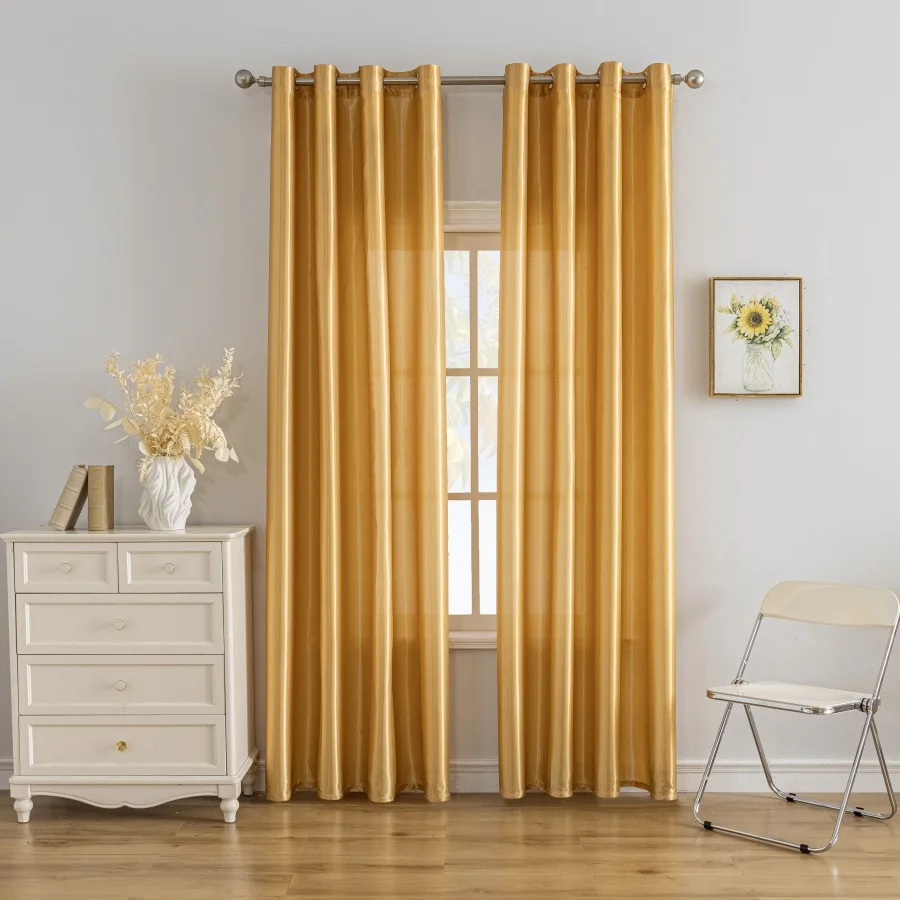 

MK768-Solid color simple translucent curtains