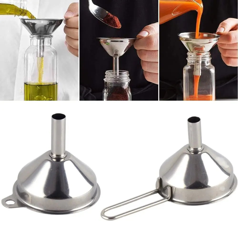 Wide Mouth Stainless Steel Funnel with Handle 3