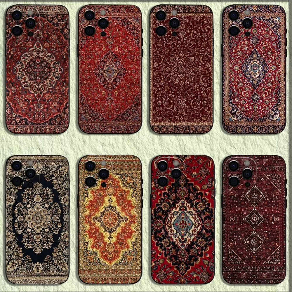 Luxury Persian Carpet Floral Pattern Silicone Phone Case