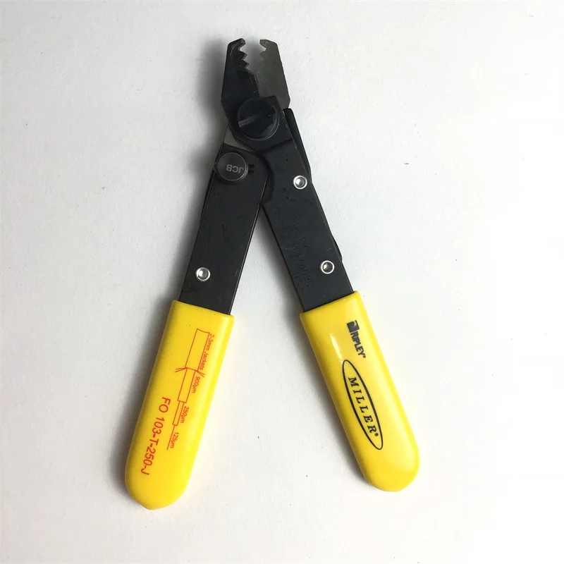 Miller Fiber Loose Tube Stripping Pliers, Original Imported, FO 103-T-250-J, Three Port, Three Holes