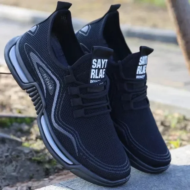 Men Shoes Slip on Fashion Sneakers Male Sport Running Shoes Breathable Gym Training Walking Tennis Shoes Non Slip Workout Flats 4