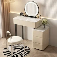 Table de vanité de chambre moderne organisateurs nordiques rangement Table de vanité de filles Style européen Tocador Maquillaje meubles de maison 2