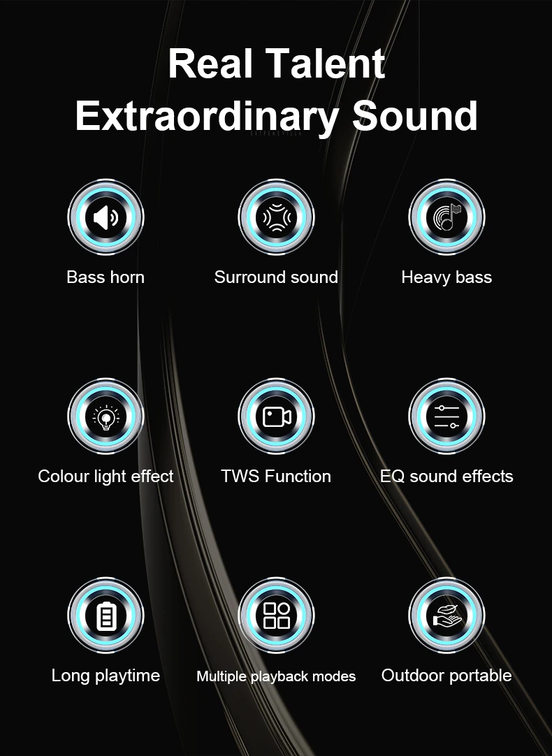 Description Picture 4 of item2025 XDOBO Nuts 120W Bluetooth Speaker Portable Karaoke Bass with Dual Microphone Atmosphere Light HIFI Waterproof Boombox