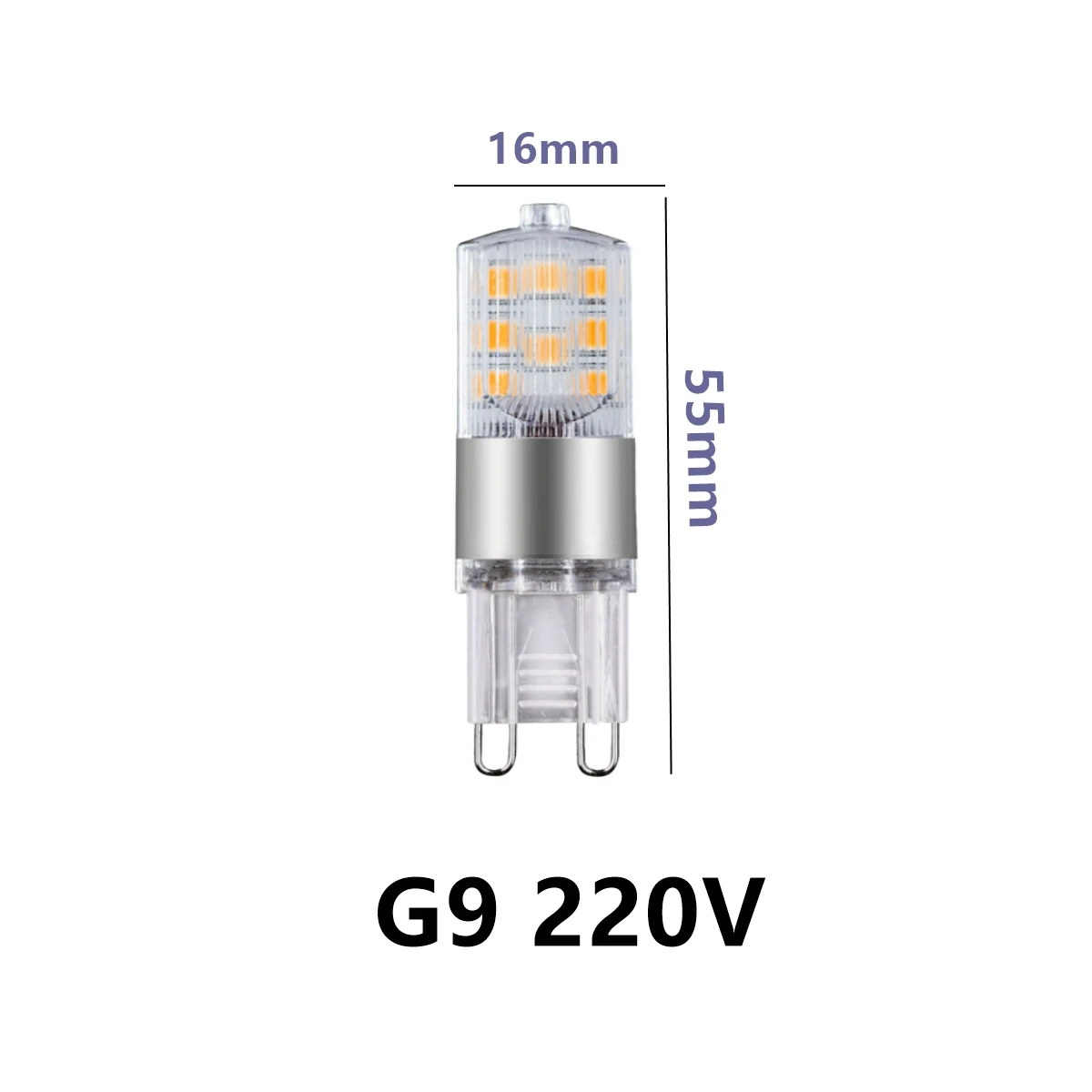 2023 New product LED Mini G9 Corn Light AC220V 3W super bright non-strobe warm white light can replace 20W 50W halogen lamp