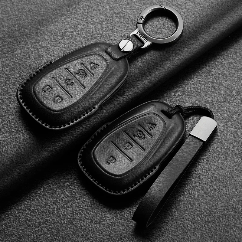New Leather Car Remote Key Case Cover Shell for Chevrolet-Chevy Malibu Camaro Cruze Traverse Sonic Volt Bolt Equinox