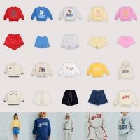 Ensembles de Sweatshirts pour Enfants 2026 Nouvelle Collection Printemps Tns Garçons Filles Mignons Imprimés Hoodie et Short Vêtements d'extérieur en Coton pour Enfants et Adolescents 1