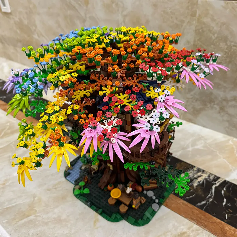 5000pcs colorful leaves cherry blossom rainbow four seasons