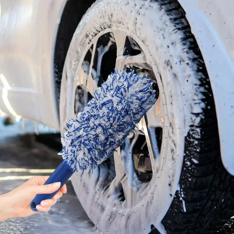 Car Wheel Wash Vehicle Car Motorcycle Wheel Tire Rim Scrub Brush Cleaner  Washing Tool