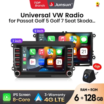 Radio para coche Junsun Android de 7 y 9 pulgadas para VW Volkswagen Skoda Octavia Golf 5 6 Touran Passat B6 Polo Jetta CarPlay Auto Stereo RDS DSP 1