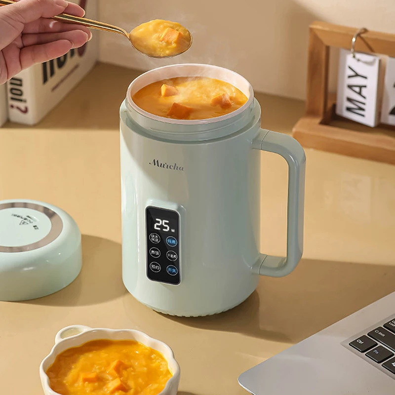 110V/220V Electric Kettle Stew Pot Slow Cooker Portable Cooking Pot Rice Cooker Stew Porridge Soup Travel Heating Cup 1000ml 2