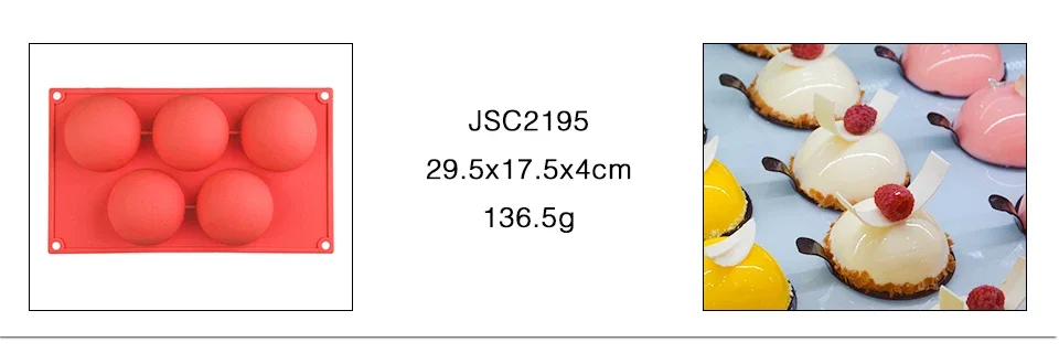 Description Picture 3 of itemSJ 9 Types Half Sphere/Flat Round Silicone Mold Cake Decorating Tools Silicone Mold Chocolate Cookies Sandwich Bakeware