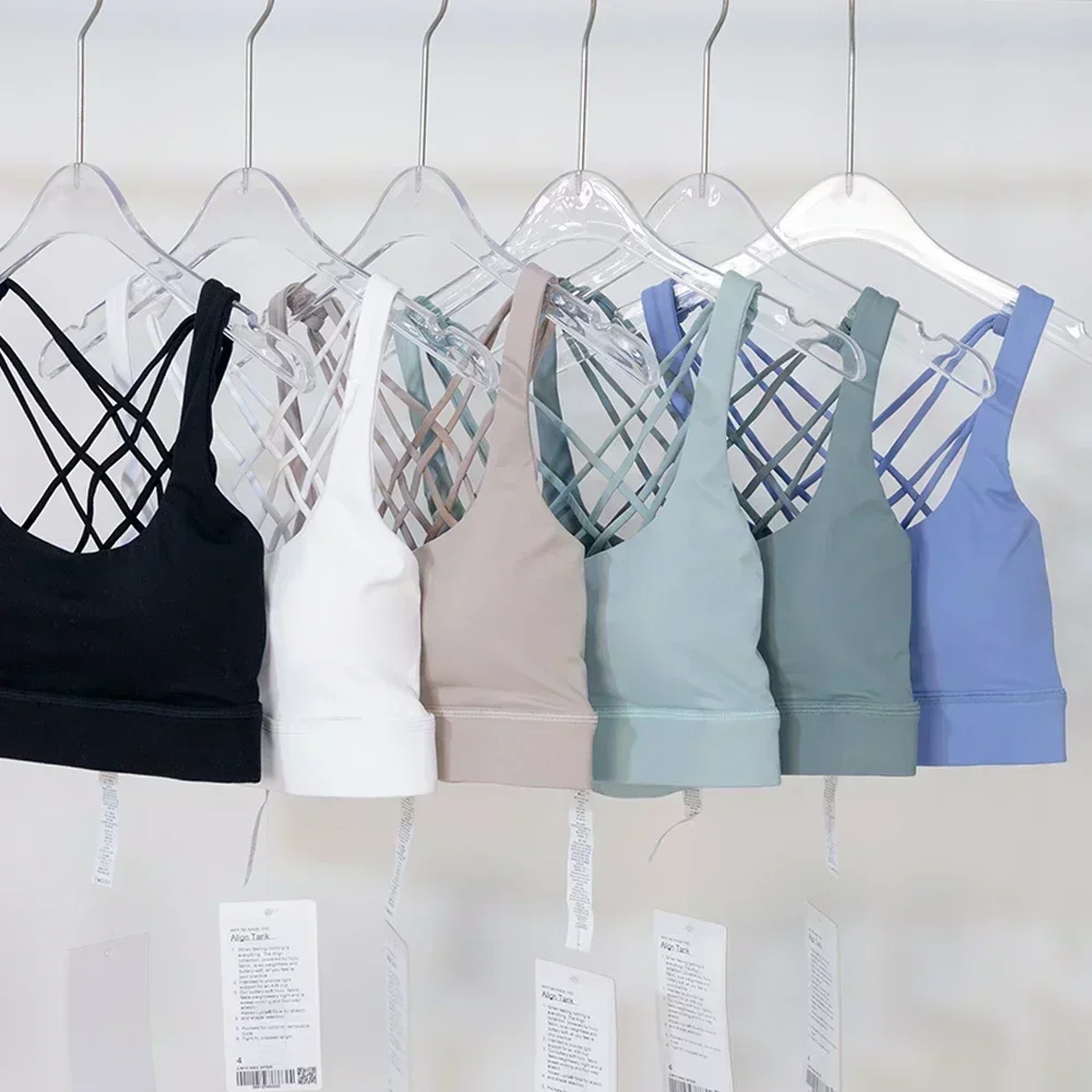 Lemon Women Stretchy Sport Tank Top Quick-drying Breathable Shock-proof Beautiful Back Sports Bra Yoga Gym Exercise Running Vest