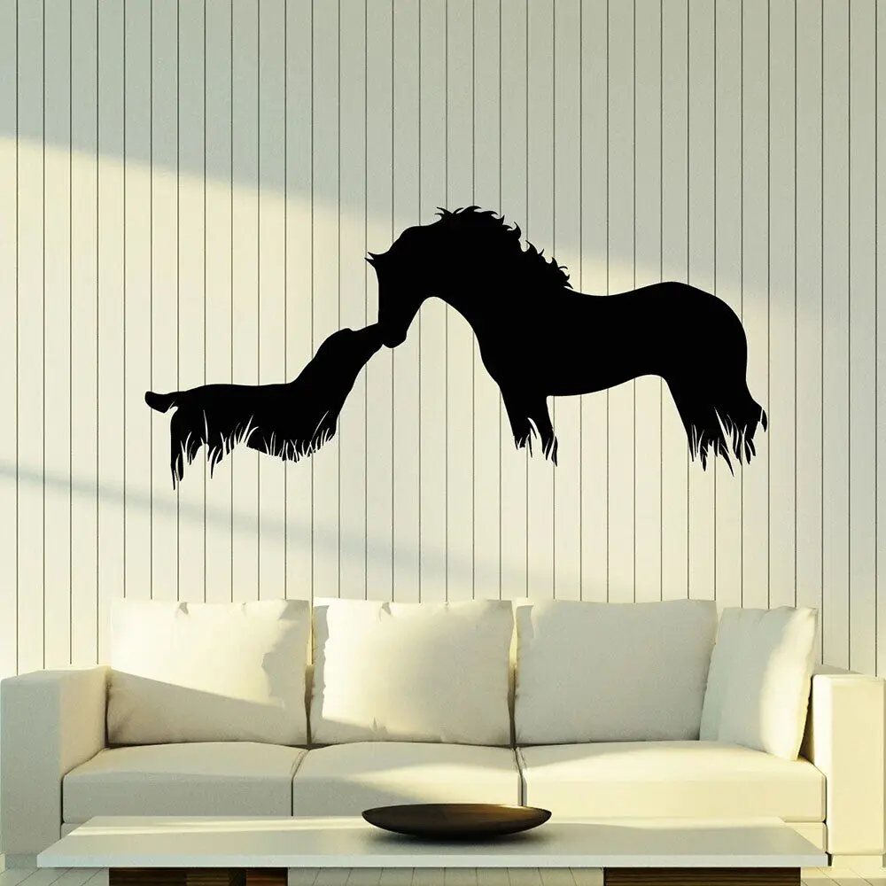 Horse Dog Wall Decal Abstract Friendly Animal Vinyl Window Stickers Veterinary Clinic Pet Shop Interior Decor Art Wallpaper Z814