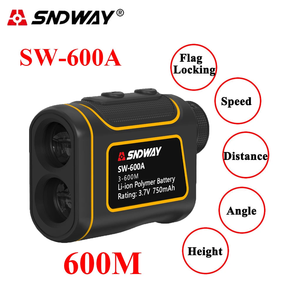 SNDWAY 600M Laser Rangefinder Monocular Telescope for Hunting Golf Laser Meter Digital Distance Meter Measure Tape Tool