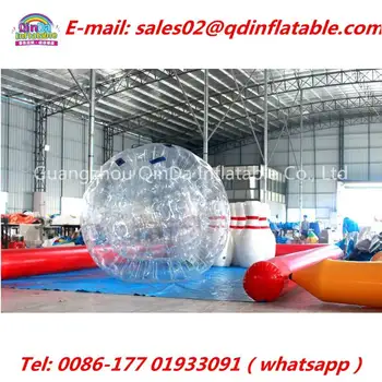 Palla gonfiabile umana da 2 m, gioco gonfiabile gigante della palla da bowling, gioco di bowling Zorb umano