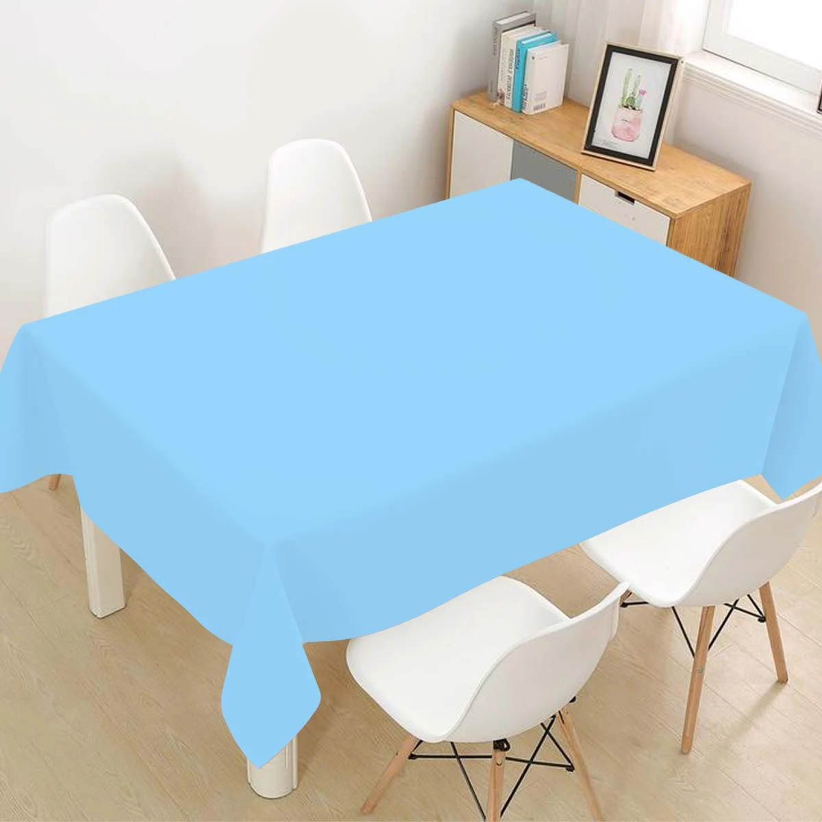 183×137cm Pastel Blue Table cloth Disposable Plastic Table Cover for Wedding Decoration Birthday Party Supplies Table Décor 2