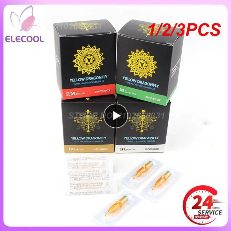 

1/2/3PCS Gold Disposable Cartridge Tattoo Needles Round Shader Mixed RL RS M1 RM F For Rotary Tattoo Machine Supply