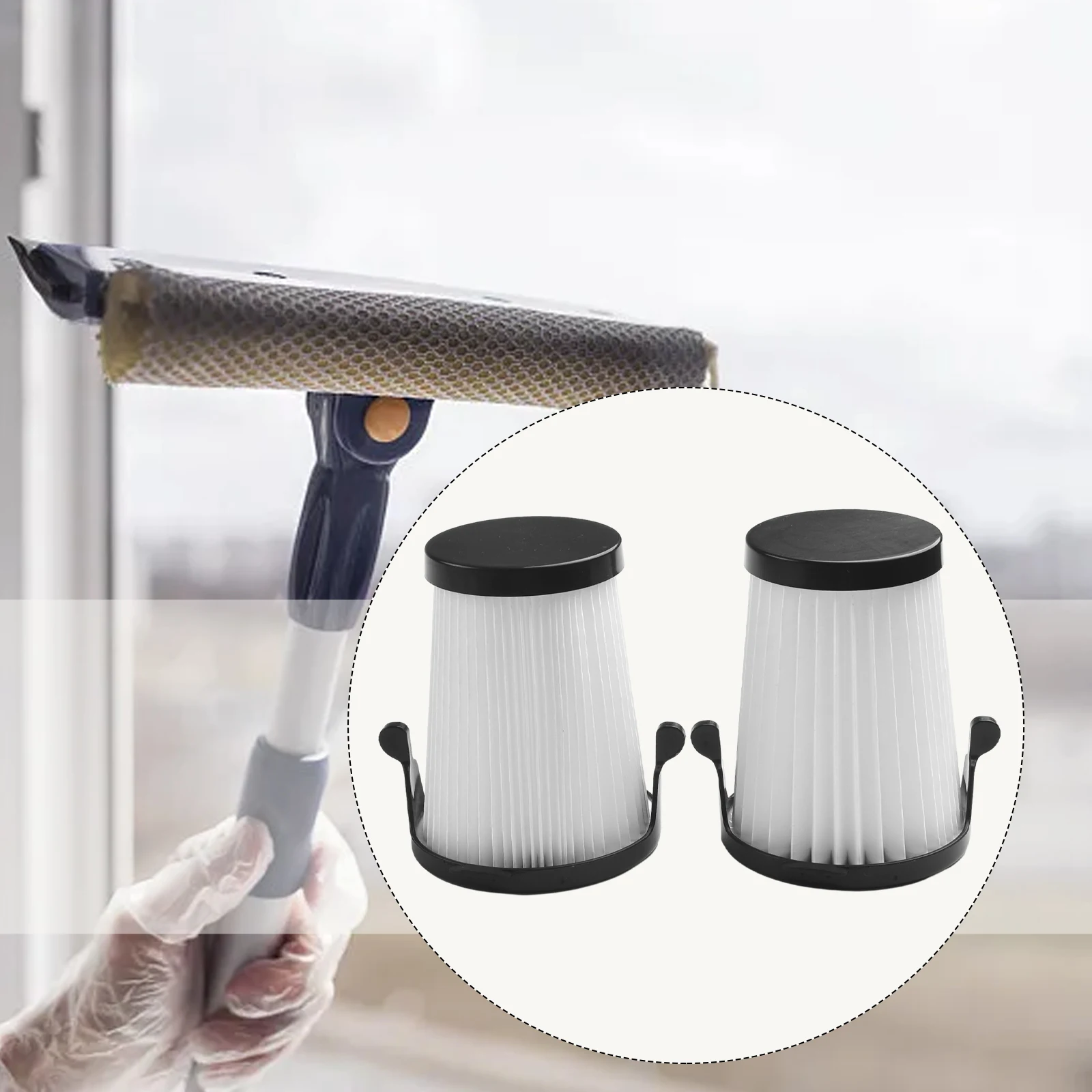 2pcs Vacuum Cleaner Filters For Milwaukee #49-90-1950 0850-20 Compact Vacuum Cleaner Replacement Filters Sweeper Parts