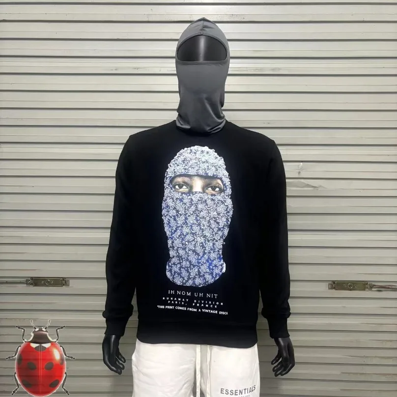 Purple Diamond Flower Male Masked IH NOM UH NIT Sweatshirts Hoodie Men Women Oversize Casual Sweatshirts Winter Autumn Clothes