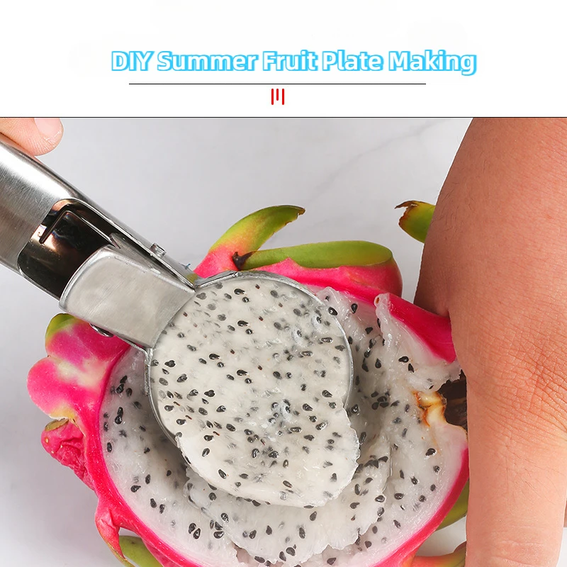 Stainless Steel Ice Cream Scoop with Trigger Antifreeze Handle Frozen Yogurt Mold Scoop
